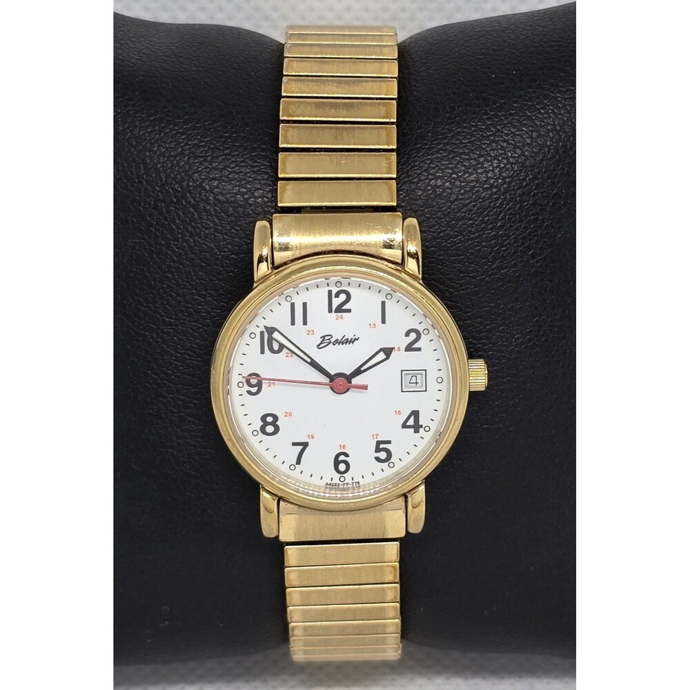 Women's Belair Classic Easy To Read Date Gold Tone Expansion Band Watch 13